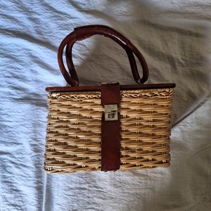 Vintage wicker purse
